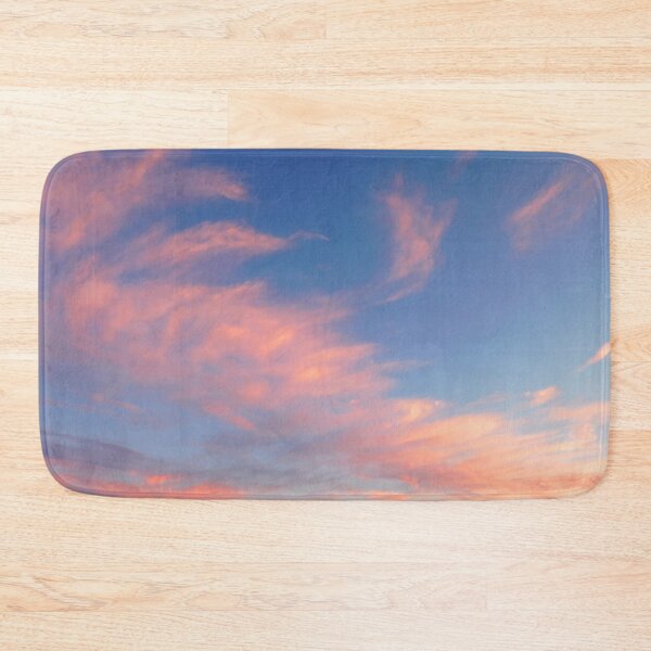 Item preview, Autumn sunrise / Pink clouds in blue sky / Original digital watercolor art designed and sold by dizzy8.