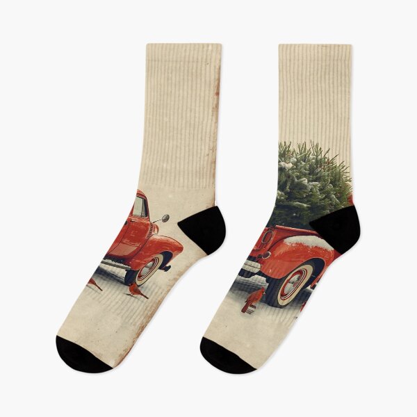Item preview, Vintage Farmhouse Christmas Pickup Art designed and sold by ChicTrendz.