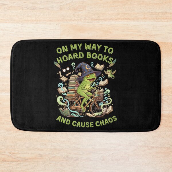Item preview, On My Way To Hoard Books And Cause Chaos Tom Foolery Frog Cottagecore  designed and sold by MotivaChic.