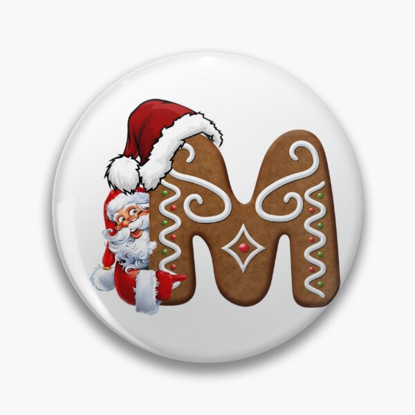 Item preview, Santa Gingerbread Letter M Christmas Cookie Alphabet Design designed and sold by Pandastore14.