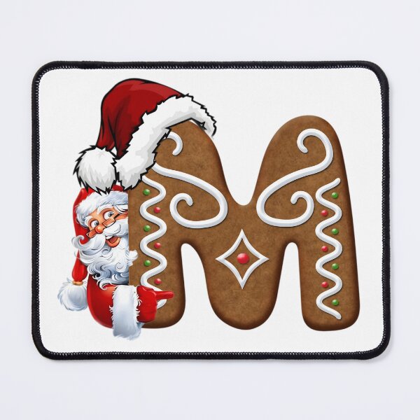 Item preview, Santa Gingerbread Letter M Christmas Cookie Alphabet Design designed and sold by Pandastore14.