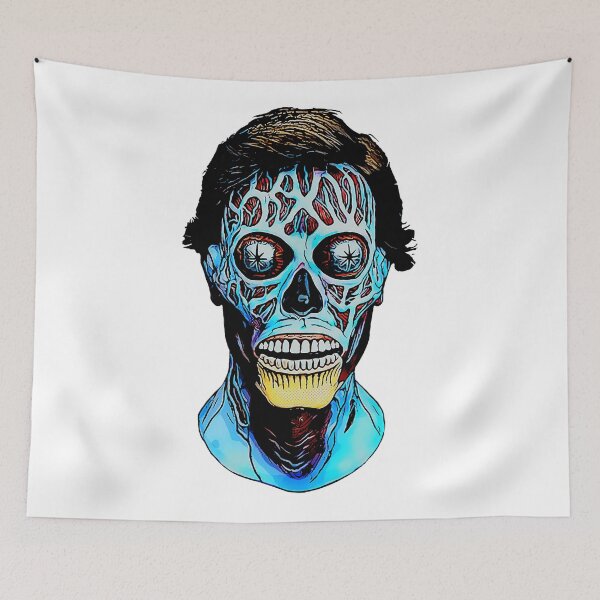 Item preview, They Live Blue Alien Skull Illustration designed and sold by DonnaBradsha.