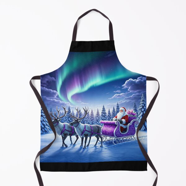 Item preview, Enchanted Purple Sleigh Ride – Santa’s Magical Journey Through a Winter Night designed and sold by PixelVibe782.