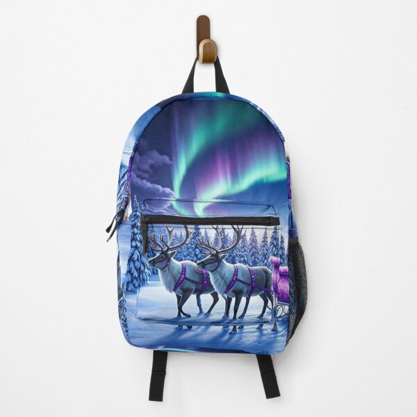 Item preview, Enchanted Purple Sleigh Ride – Santa’s Magical Journey Through a Winter Night designed and sold by PixelVibe782.