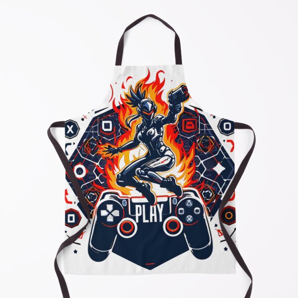 Item preview, PlayStation Gaming Fire Energy Controller Art designed and sold by DrawDrip.