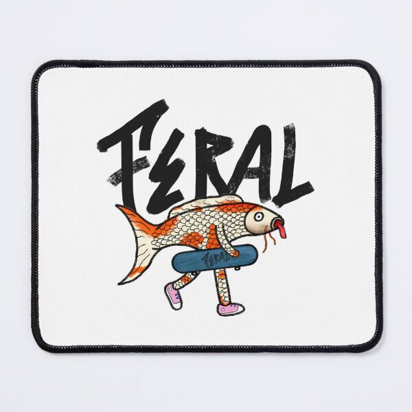 Item preview, Feral Streetwear Logo Surreal Skate Fish Design Kohakukoi designed and sold by winter-harta.