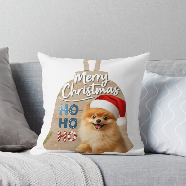 Item preview, Cute Pomeranian Merry Christmas Bell Santa Dog designed and sold by GivingJoy.