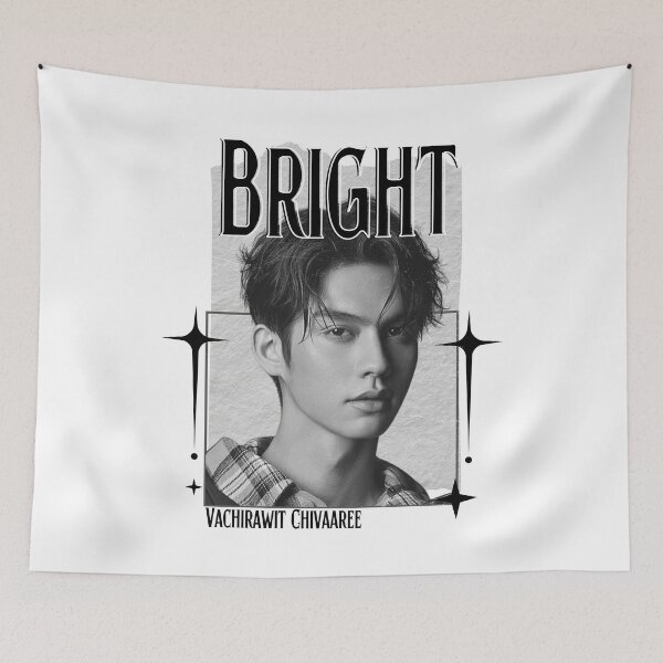 Item preview, Bright (Vachirawit Chivaaree) Thailand Actor  Thai drama Entertainment Scrapbook Collage Cozy Y2K Vintage Design designed and sold by HELL0WBELLO.