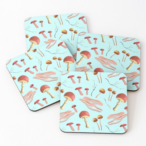 Item preview, Pink oysters (oh my) on aqua  designed and sold by rosie badgers.