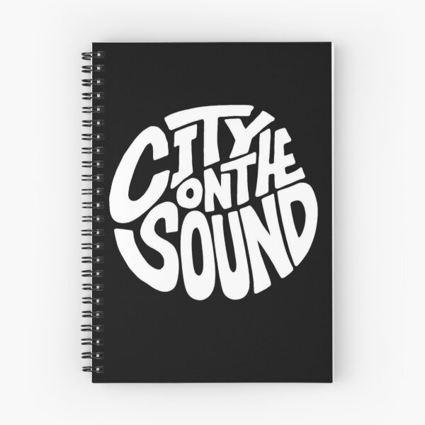 Item preview, City on the Sound – Retro Urban Typography Print for Coastal Vibes, Wall Art & Apparel designed and sold by Bright Nest Studio.
