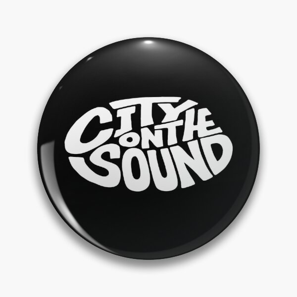 Item preview, City on the Sound – Retro Urban Typography Print for Coastal Vibes, Wall Art & Apparel designed and sold by Bright Nest Studio.