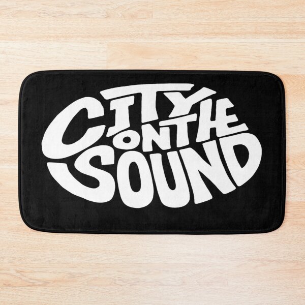 Item preview, City on the Sound – Retro Urban Typography Print for Coastal Vibes, Wall Art & Apparel designed and sold by Bright Nest Studio.