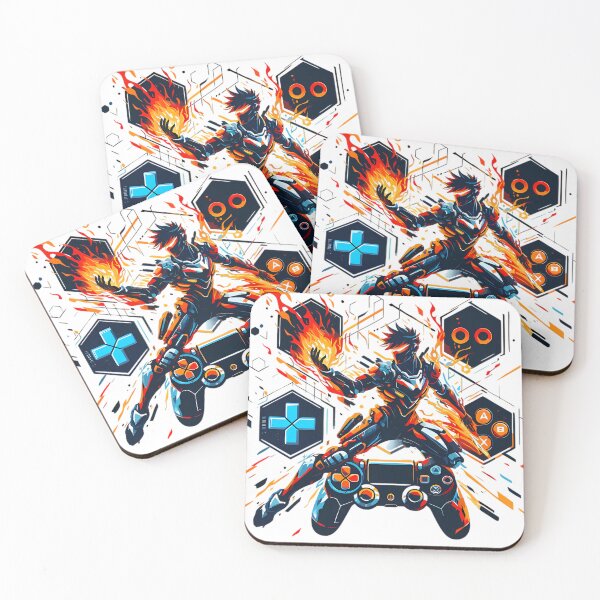 Item preview, PlayStation Gaming Hero Fire Controller Art designed and sold by DrawDrip.