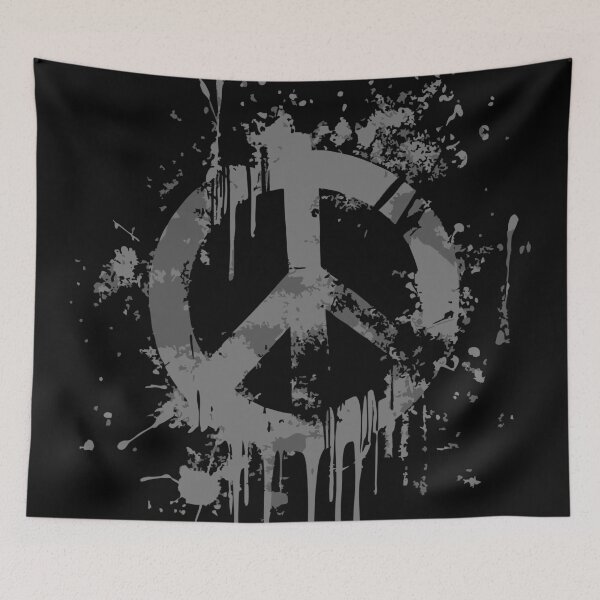 Item preview, Peace symbol in grunge paint splash style designed and sold by drizzd.