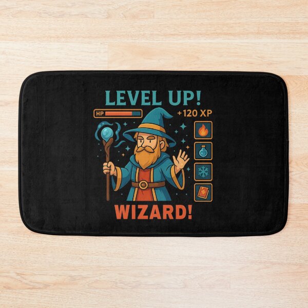 Item preview, Level Up Wizard – Cute RPG Mage designed and sold by SidTastic .