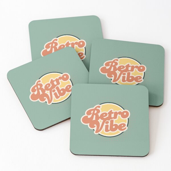 Item preview, Retro Vibe – Soft Coral Retro Typography Design designed and sold by Panoramax.