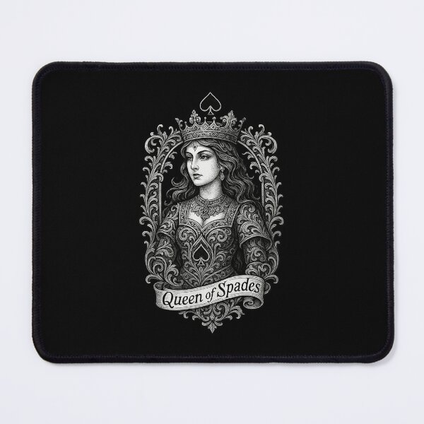 Item preview, Royal Queen of Spades – Ornamental Fantasy Line Art designed and sold by The Devil's Bargain.