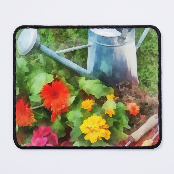 Item preview, Zinnias and Watering Can designed and sold by Susan Savad.