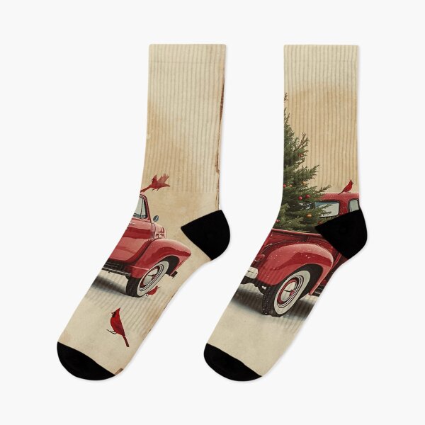 Item preview, Retro Snowy Christmas Truck Artwork designed and sold by ChicTrendz.