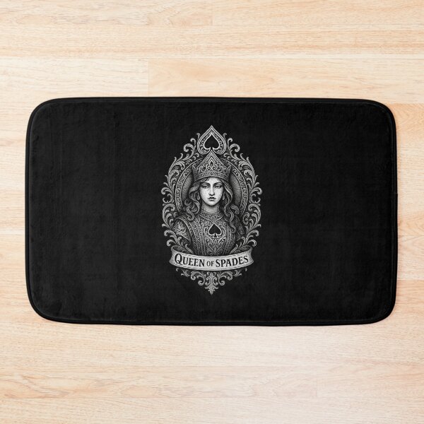 Item preview, Baroque Queen of Spades – Ornate Monochrome Illustration designed and sold by The Devil's Bargain.