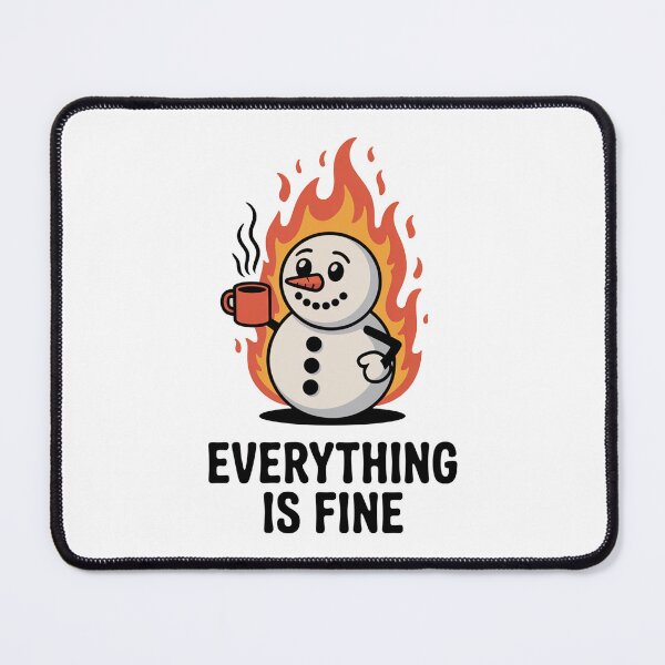 Item preview, Everything Is Fine Funny Snowman Meme designed and sold by MonkiFlipp.