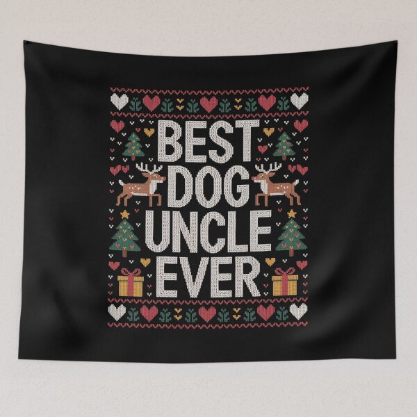 Item preview, Christmas Tree Reindeer Ugly Holiday Best Dog Uncle Ever  designed and sold by KonstanKoraner.
