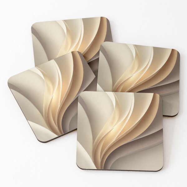 Item preview, Monochrome Brown Layered Abstract Flow Art designed and sold by PaintbrushPlace.