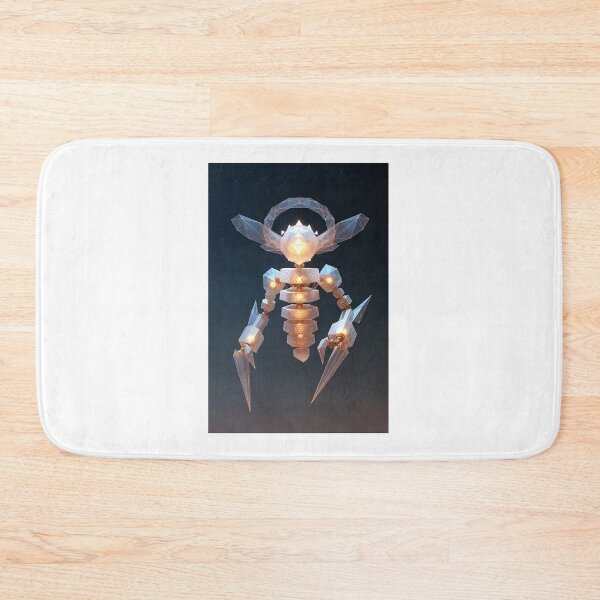 Item preview, Crystal Guardian – Low Poly Sci-Fi Robot Art designed and sold by QurekaStudio.