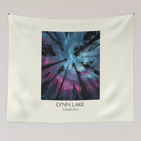 Item preview, Lynn Lake Manitoba Wilderness | Northern Lights Art Print designed and sold by TuncGK.