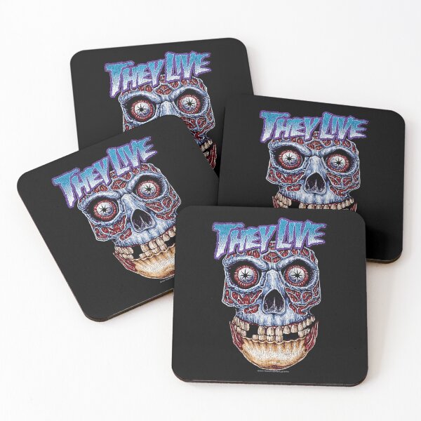 Item preview, They Live Bold Blue Skull Mask designed and sold by DonnaBradsha.