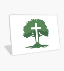 Christian Cross with Tree of Life Laptop Skin