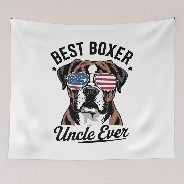 Item preview, Mens Best Boxer Uncle Ever Dog Dad American Flag 4th of July  designed and sold by KonstanKoraner.