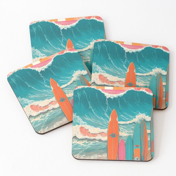 Item preview, Malibu Surf Club Poster | Retro 1960s California Surf Art designed and sold by Esterlane.