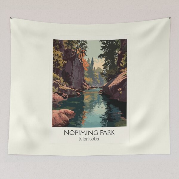 Item preview, Nopiming Provincial Park MB | Boreal Forest Art Print designed and sold by TuncGK.