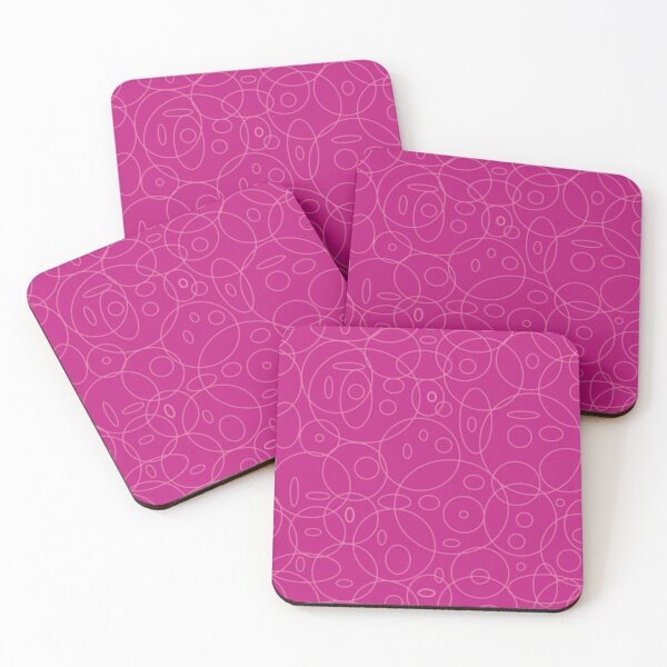 Item preview, A pattern of simple circles of various sizes on a pink background designed and sold by Cherevan.
