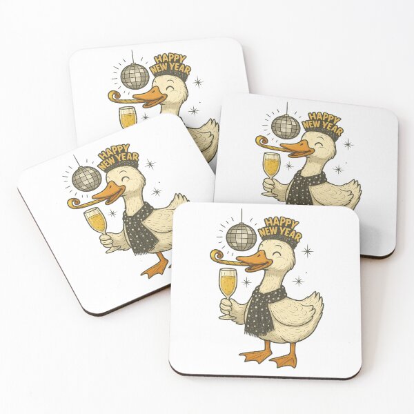 Item preview, Festive Happy New Year Duck Illustration PNG | Cute Party Duck With Champagne Clipart | New Year’s Eve Celebration PNG designed and sold by EverlaPrints.