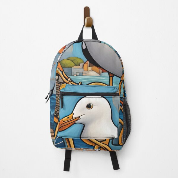 Item preview, Seagull riding a bicycle through the Docks designed and sold by Colin Bentham.