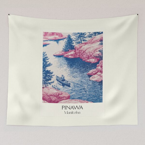 Item preview, Pinawa Manitoba Heritage | River Scenery Art Print designed and sold by TuncGK.