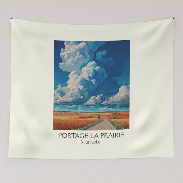 Item preview, Portage La Prairie Manitoba | Agricultural Community Art Print designed and sold by TuncGK.