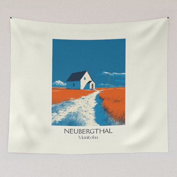 Item preview, Neubergthal Manitoba Heritage | Mennonite Colony Art Print designed and sold by TuncGK.