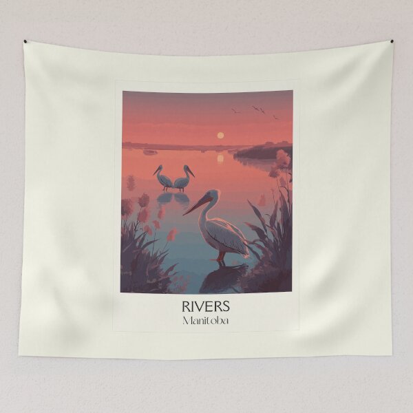 Item preview, Rivers Manitoba | Rural Landscape Art Print designed and sold by TuncGK.