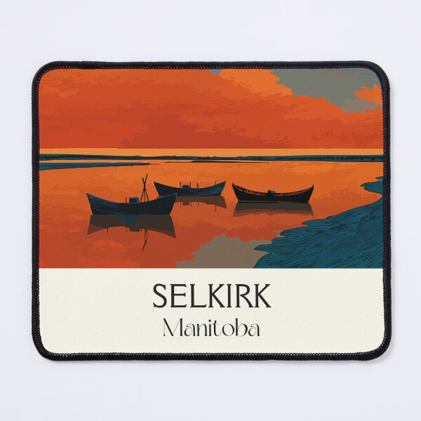 Item preview, Selkirk Manitoba Cityscape | Red River Art Print designed and sold by TuncGK.