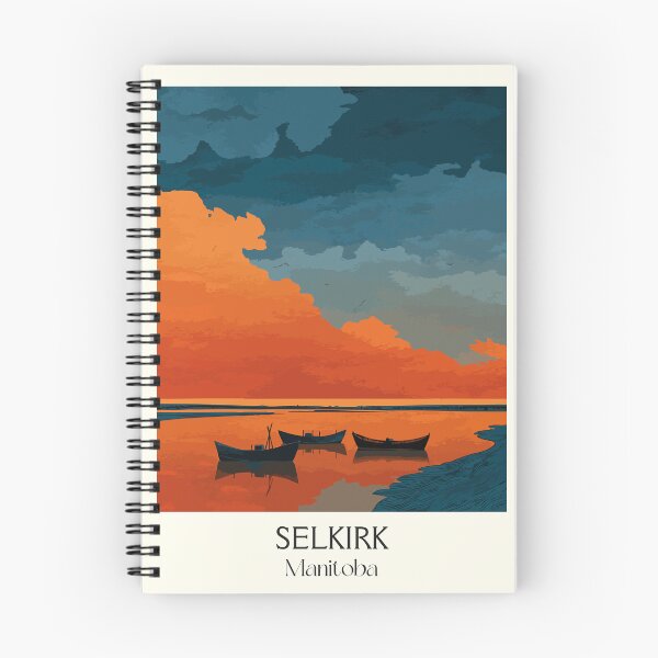 Item preview, Selkirk Manitoba Cityscape | Red River Art Print designed and sold by TuncGK.