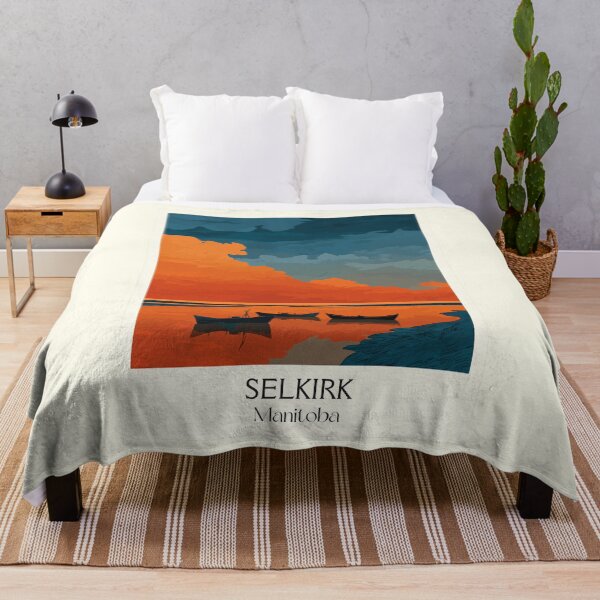 Item preview, Selkirk Manitoba Cityscape | Red River Art Print designed and sold by TuncGK.