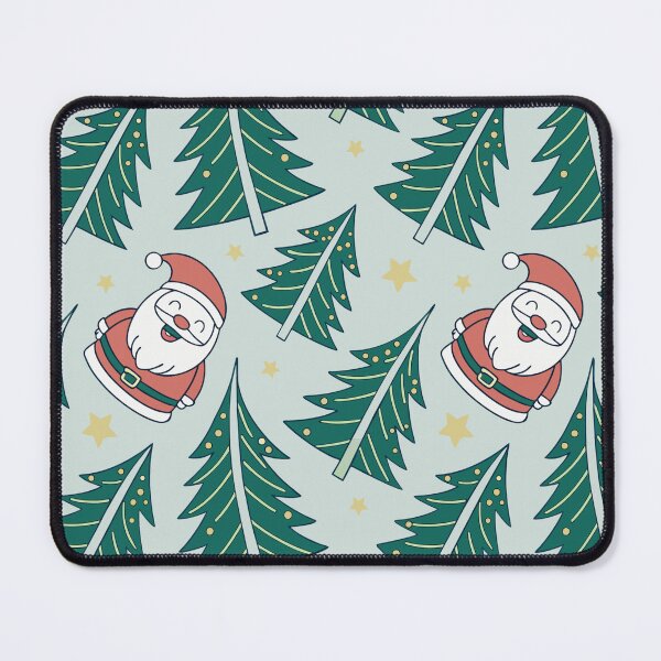 Item preview, Cheerful Santa and Christmas Trees Pattern - Festive Holiday Design designed and sold by Simple Nature Studio.