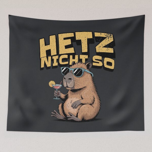 Item preview, Capybara against right-wing hate speech – statement design with the slogan “Don’t hate so much” designed and sold by VariousGoodies.
