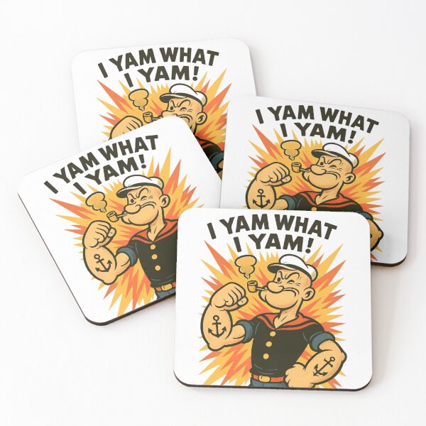 Item preview, I Yam What I Yam Sailorman Cartoon Quote designed and sold by Retr0Tshirts.