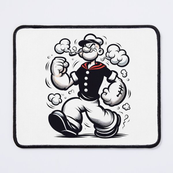 Item preview, Sailorman Black and White Retro Cartoon Art designed and sold by Retr0Tshirts.