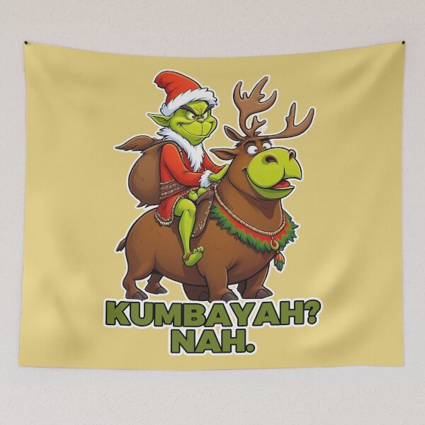 Item preview, Kumbayah? Nah. – Funny Grumpy Christmas Rider Design designed and sold by JaaGo PopLab.