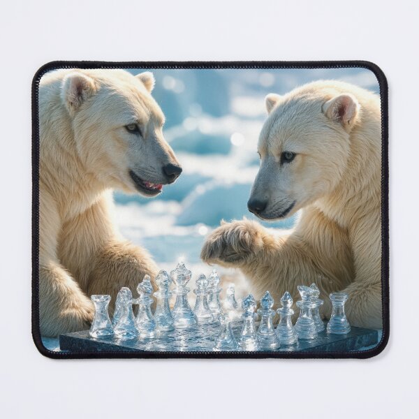 Item preview, Polar Bear Playing Chess On an Arctic Glacier designed and sold by Maria Dryfhout.